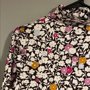Ann Taylor Floral Tissue Turtleneck
